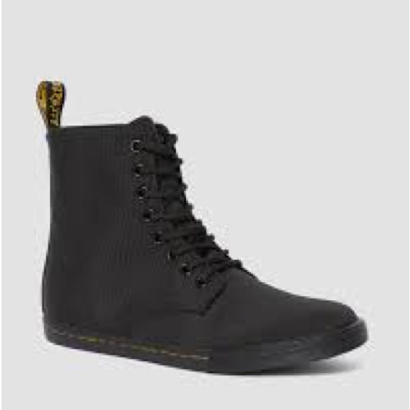 Dr. Martens Sheridan black canvas lace up boots youth size 3 ladies size 4 punk - Picture 1 of 9